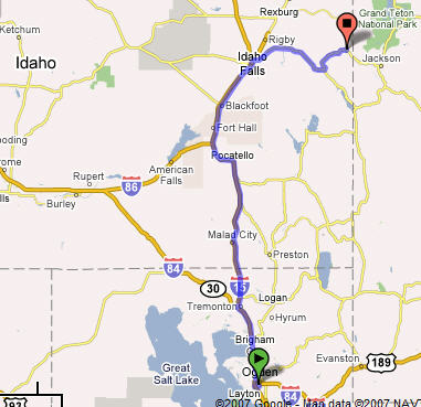 Hill AFB to Victor, ID 252Miles