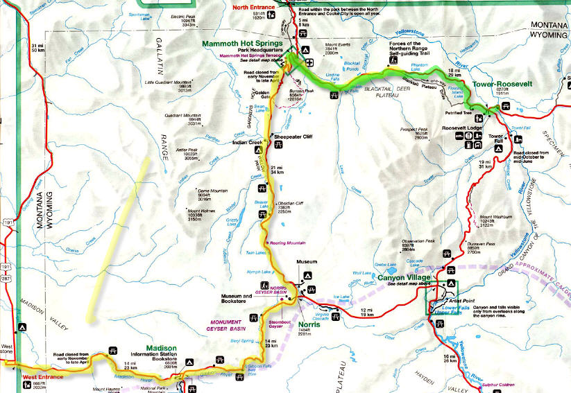 yellowstone map usa. On the map below you can see